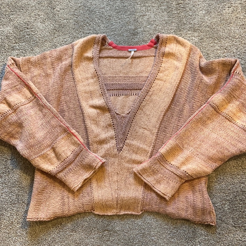 Free People V Neck Sweater.